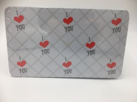 Foto: Kesper 31260 ontbijtplankjes set van 2 i love you melamine