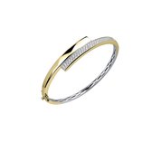 Gisser Jewels - Bangle SB02Y - argent plaqué or jaune - avec pierres de zircone - taille 68