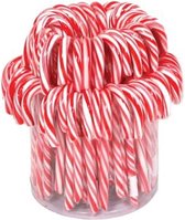 Candy Canes groot rood/wit zuurstokken 72 stuks 28 gram in silo Felko