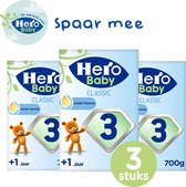 Hero Nutrasense Peutermelk Classic 3 (1+ Jaar) - 3 x 700gr - Met Melkvet - Palmolie Vrij (Voorheen Hero Baby Classic 3)