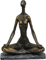 Sculptuur Het zen moment - polyresin - 22x13x26 - bronskleur