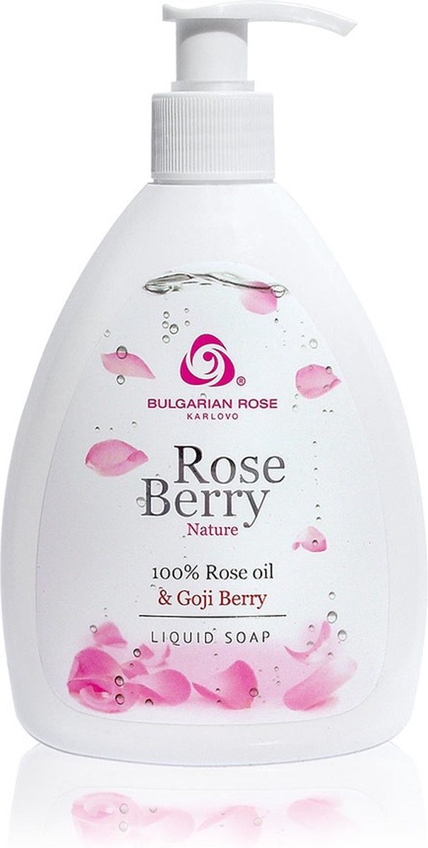 Liquid soap Rose Berry Nature | Vloeibare handzeep | Rozen cosmetica met 100% natuurlijke Bulgaarse rozenolie en rozenwater