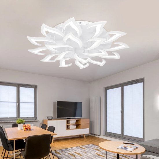 18 Lotus Plafond Verlichting - Moderne LED - Woonkamer - Keuken - Slaapkamer - Kinderkamer - Plafonnière - Dimbaar Met Afstandsbediening en App