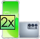 Oppo Reno 6 Pro 5G Hoesje Transparant Cover Shock Proof Case Hoes - 2x