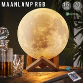 Maan Lamp 3D 20cm - Maan Lamp 3D 15cm - Moon Lamp - Maan led - Sfeerverlichting - Lamp bol - Nachtlamp