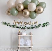 Retro - Vintage - Geboorte - Verjaardag Ballonnen | Groen - Goud - Beige/Zalm/Perzik | Ballon | Effen | Baby Shower - Kraamfeest - Verjaardag - Geboorte - Fotoshoot - Wedding - Marriage - Birthday - Party - Feest - Huwelijk - Jubileum | DH collection