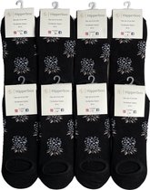 Hipperboo® Fruity Ones - 8 paires de Chaussettes en Bamboe - Invisibles - 36-41 - Zwart - Chaussettes pour femmes