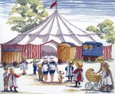 Borduurpakket All Our Yesterdays - The Circus Comes To Town - Faye Whittaker - telpatroon om zelf te borduren