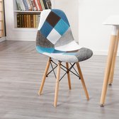 Bohemian Eetkamerstoelen - Set Van 4 - Blauw Wit - Eetkamerstoel - Woonkamerstoel - Dineerstoelen - Tafelstoelen