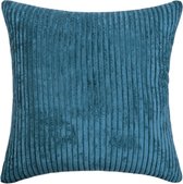 Kussenhoes 60x60 cm - Denim Blauw - Kussenhoesje - Kussen Hoes - Woonkamer - Decoratie - Bank - Corduroy