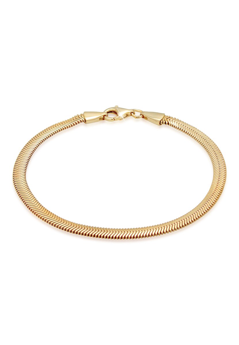 KUZZOI - Armband - Dames platte Elegante Slangenketting Visgraat Trend in 925 Sterling Zilver - Heren