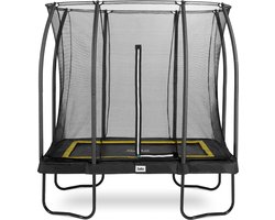 Salta Comfort Edition - 214 x 153 cm - Rechthoekige trampoline met veiligheidsnet - Zwart - Trampoline voor kinderen