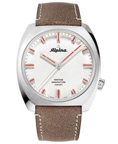 Alpina Startimer Pilot Heritage Limited Edition AL-709SR4SH6 Horloge - Leer - Bruin - Ø 42 mm