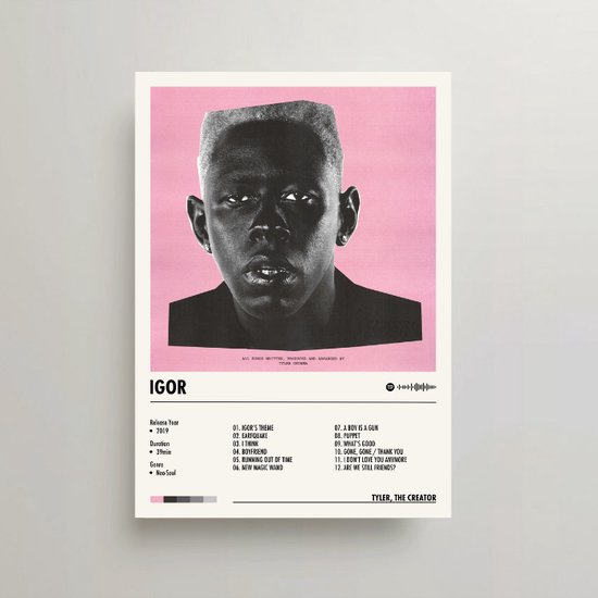 Tyler The Creator Poster Igor Album Cover Poster Tyler The Creator Lp A3 Tyler Bol Com