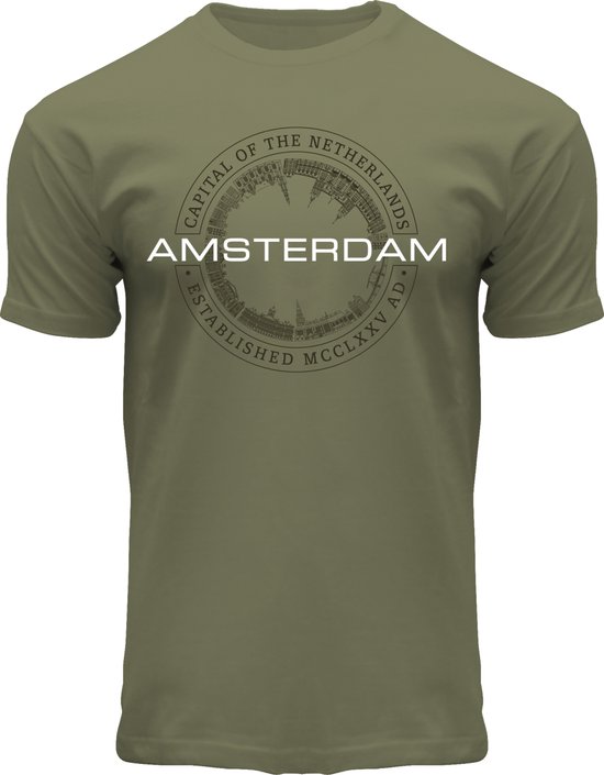 Fox Originals Circle Skyline T shirt Amsterdam Heren Dames Katoen fox-originals-circle-skyline-t-shirt-amsterdam-heren-dames-katoen