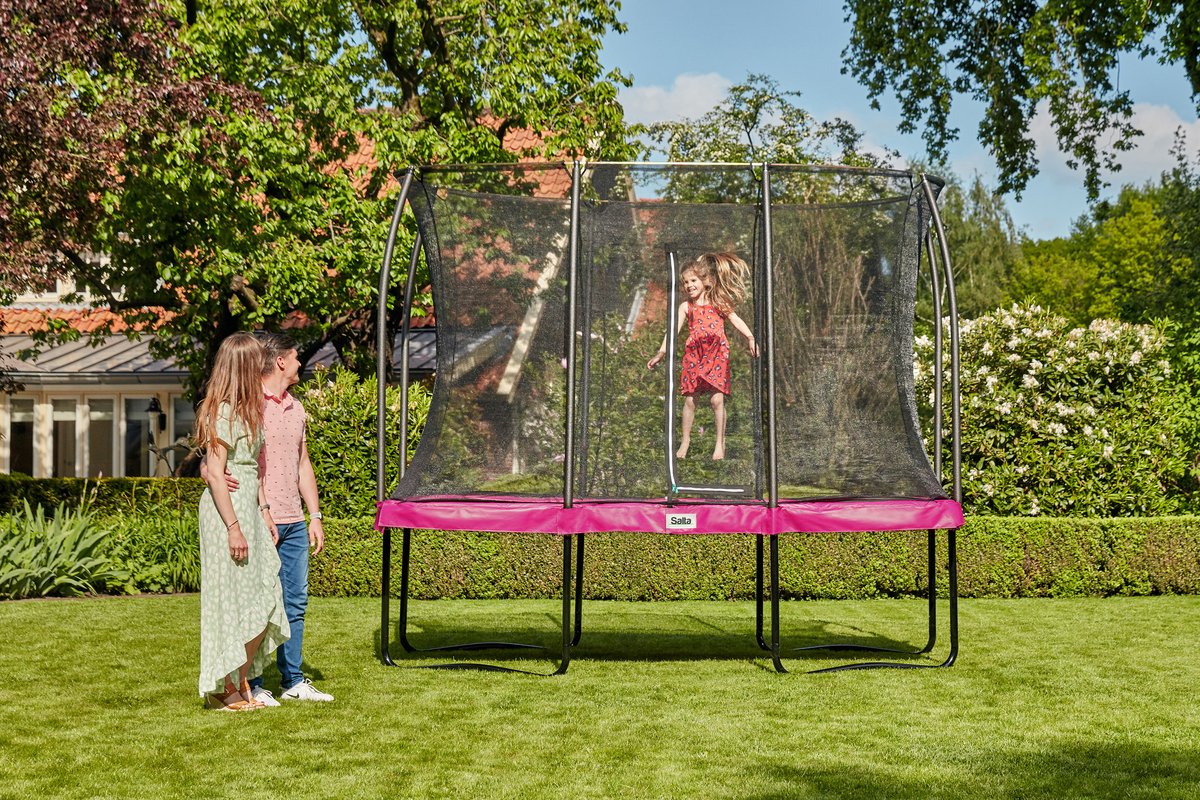 Salta Comfort Edition - 305 x 214 cm - Rechthoekige trampoline met veiligheidsnet - Roze - Trampoline voor kinderen — afbeelding 4