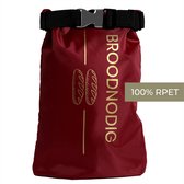 BROODNODIG® - Herbruikbare Boterhamzak - van 100% Gerecyclede PET-flessen - Ideaal als Diepvrieszakjes - Lunchzak - Herbruikbaar Boterhamzakje - Foodwrap - Lunchbox - 30x20cm - Roo