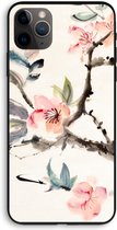 CaseCompany® - iPhone 11 Pro Max hoesje - Japanse bloemen - 100% Biologisch Afbreekbaar - Duurzaam - Biodegradable Soft Case - Milieuvriendelijke Print op Achterkant - Zwarte Zijkanten - Besc