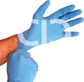Handschoen nitril disposable doosje met 100 stuks maat XL ongepoederd blauw