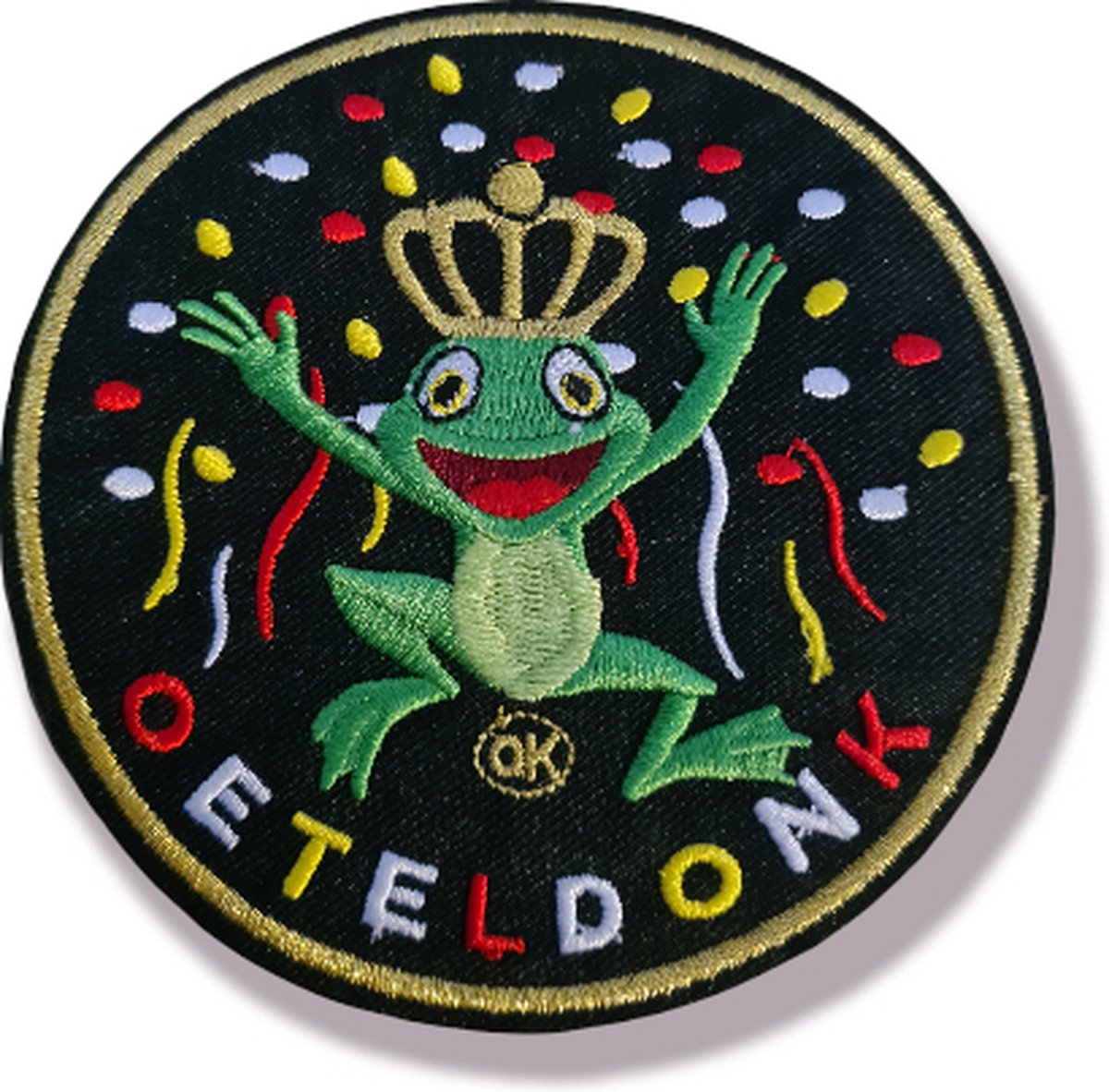 Strijkembleem, applicatie, Carnaval Oeteldonk 10 cm , Kindercrea