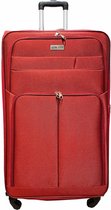 Reiskoffer met wielen softcase 139 liter - met cijferslot - expender - voorvakken - rood
