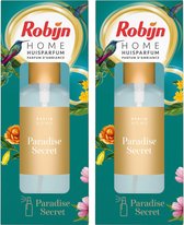 Robijn Huisparfum Geurstokjes Paradise Secret Pak Je Voordeel Verpakking - 2 x 250 ml