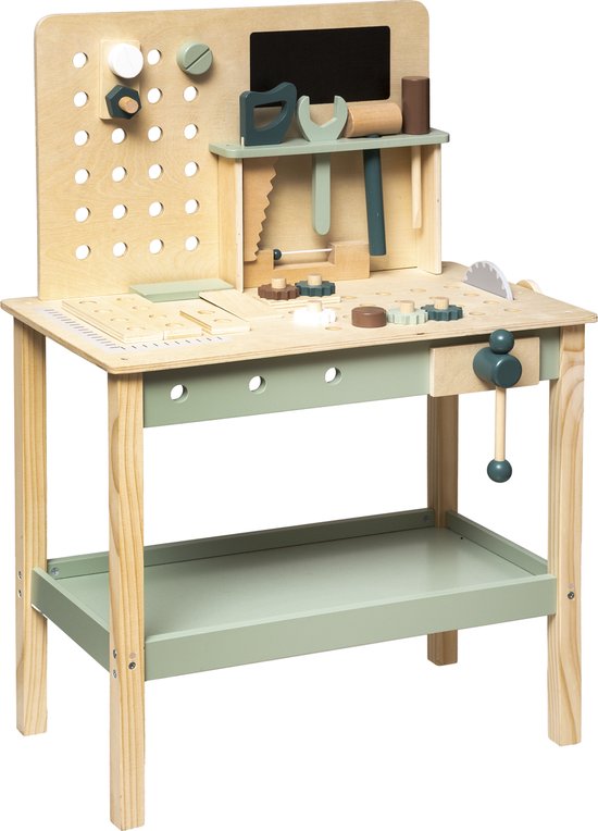 vloeiend Hoge blootstelling kin Atmosphera houten Werkbank speelgoed kinderen - Met accessoires - 3 Jaar |  bol.com