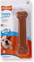 Nylabone Puppy Bone Flexible Bruin - Hondenspeelgoed - Medium Tot 16kg