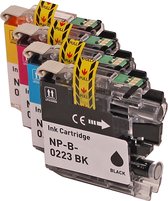 Set 4x ABC huismerk inkt cartridge geschikt voor Brother LC-221 LC-223XL voor Brother DCP-J4120DW DCP-J562DW MFC-J1100 Series MFC-J1140W MFC-J1150DW MFC-J1170DW MFC-J1180DWT MFC-J4