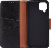 Shop4 - Samsung Galaxy A22 4G Hoesje - Wallet Case met Pasjeshouder Cabello Zwart