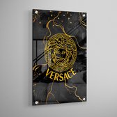 Wallmastr - Versace black - Wanddecoratie - Glas - 70X100cm
