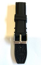 Siliconen Horlogeband - Siliconen horlogeband 20MM - Zwart