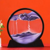 Artick Bewegende Zandkunst - 3D Landschap - Decoratie In Glas - Sand Art - Cirkel - 30.5 cm - Paars