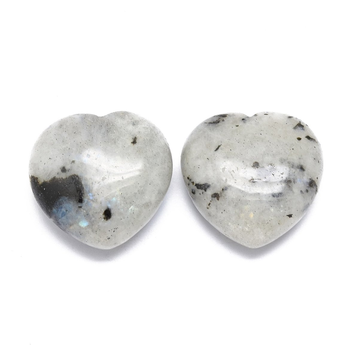 Sattva Rocks | PROTECTION | Labradoriet hart (30mm) 1 stuks in een velours kado zakje