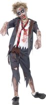 "Verkleedkostuum Zombie scholier voor jongens Halloween outfit - Kinderkostuums - 122/134"