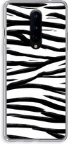 Case Company® - OnePlus 8 hoesje - Zebra pattern - Soft Case / Cover - Bescherming aan alle Kanten - Zijkanten Transparant - Bescherming Over de Schermrand - Back Cover