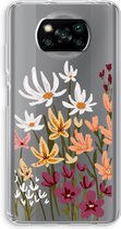 CaseCompany® - Poco X3 Pro hoesje - Painted wildflowers - Soft Case / Cover - Bescherming aan alle Kanten - Zijkanten Transparant - Bescherming Over de Schermrand - Back Cover