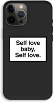 Case Company® - iPhone 12 Pro Max hoesje - Self love - 100% Biologisch Afbreekbaar - Duurzaam - Biodegradable Soft Case - Milieuvriendelijke Print op Achterkant - Zwarte Zijkanten - Beschermi