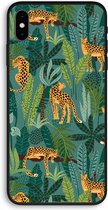 Case Company® - iPhone XS Max hoesje - Luipaard 2 - 100% Biologisch Afbreekbaar - Duurzaam - Biodegradable Soft Case - Milieuvriendelijke Print op Achterkant - Zwarte Zijkanten - Bescherming 