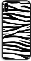 Case Company® - iPhone XS Max hoesje - Zebra pattern - 100% Biologisch Afbreekbaar - Duurzaam - Biodegradable Soft Case - Milieuvriendelijke Print op Achterkant - Zwarte Zijkanten - Beschermi