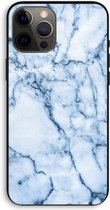 CaseCompany® - iPhone 12 Pro Max hoesje - Blauw marmer - 100% Biologisch Afbreekbaar - Duurzaam - Biodegradable Soft Case - Milieuvriendelijke Print op Achterkant - Zwarte Zijkanten - Bescher