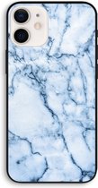 Case Company® - iPhone 12 hoesje - Blauw marmer - 100% Biologisch Afbreekbaar - Duurzaam - Biodegradable Soft Case - Milieuvriendelijke Print op Achterkant - Zwarte Zijkanten - Bescherming Ov
