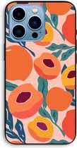 Case Company® - iPhone 13 Pro Max hoesje - Perzik - 100% Biologisch Afbreekbaar - Duurzaam - Biodegradable Soft Case - Milieuvriendelijke Print op Achterkant - Zwarte Zijkanten - Bescherming 
