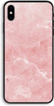 CaseCompany® - iPhone XS Max hoesje - Roze marmer - 100% Biologisch Afbreekbaar - Duurzaam - Biodegradable Soft Case - Milieuvriendelijke Print op Achterkant - Zwarte Zijkanten - Bescherming 