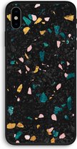 CaseCompany® - iPhone X hoesje - Terrazzo N°10 - 100% Biologisch Afbreekbaar - Duurzaam - Biodegradable Soft Case - Milieuvriendelijke Print op Achterkant - Zwarte Zijkanten - Bescherming Ove