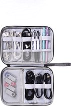 Travel-Time Reistas travel bag Elektronica kabel organiser etui voor Horloge/accessoires/opladers/USB/smartwatch bandjes/Powerbanks/Make up. kabeltas Polyester 300D zwart waterafstotend