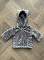 Kinderjasje- babyjasje - berenoortjes - grijs jasje - winterjas - maat 86 - baby - nep bont - meisjes en jongens - newborn kleding - babykleding - baby meisje jongen cadeau