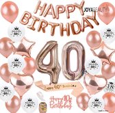 Joya Beauty® 40 Jaar Verjaardag Versiering | Roségoud | Versiering Verjaardag | Feestversiering | Feestpakketten | Feestversiering Pakketten