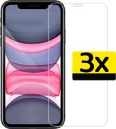 iPhone Xs Screenprotector Tempered Glass Volledig Bedekt - 3 Stuks