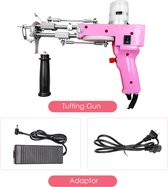 2 In 1 Roze Tuftenpistool – tuftenpistool – tapijtpistool – tapijt maker – 2 in 1 – roze – DIY – elektrisch – breien – 2 in 1 breimachine – breimachine - naaien